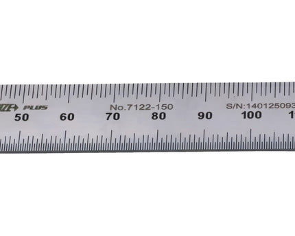 Insize Stainless Steel Ruler 150mm Metric Rule Series 7122-150