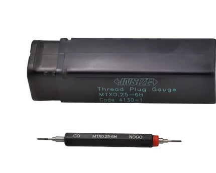 Insize Metric Thread Plug Gauge GO & NOGO M1 x 0.25 Class 6H Series 4130-1