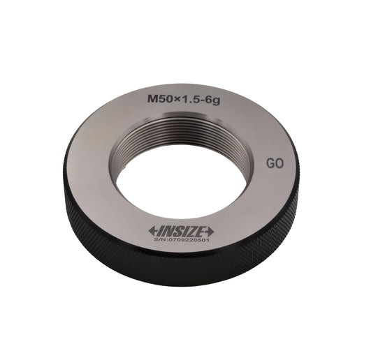 Insize Metric Fine Thread Ring Gauge GO M50 x 1.5 Class 6g Series 4129-50R