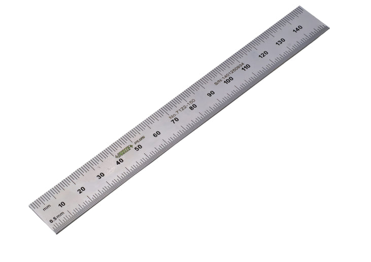 Insize Stainless Steel Ruler 150mm Metric Rule Series 7122-150