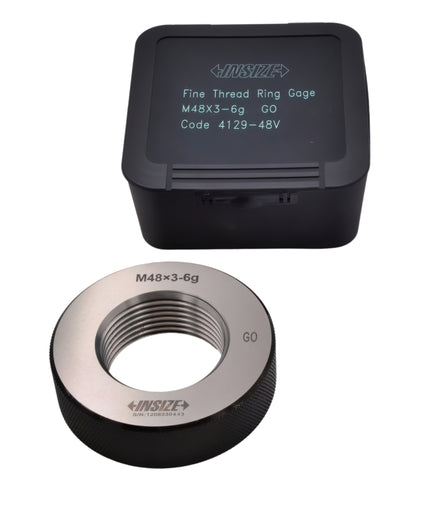 Insize Metric Fine Thread Ring Gauge GO M48 x 3.0 Class 6g Series 4129-48V