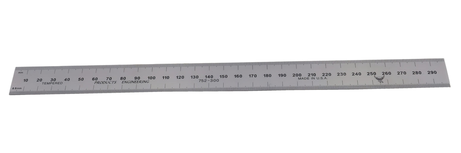 Insize Stainless Steel Ruler 300mm Metric Rule Series 7122-300