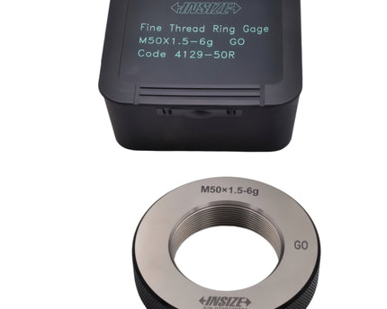 Insize Metric Fine Thread Ring Gauge GO M50 x 1.5 Class 6g Series 4129-50R
