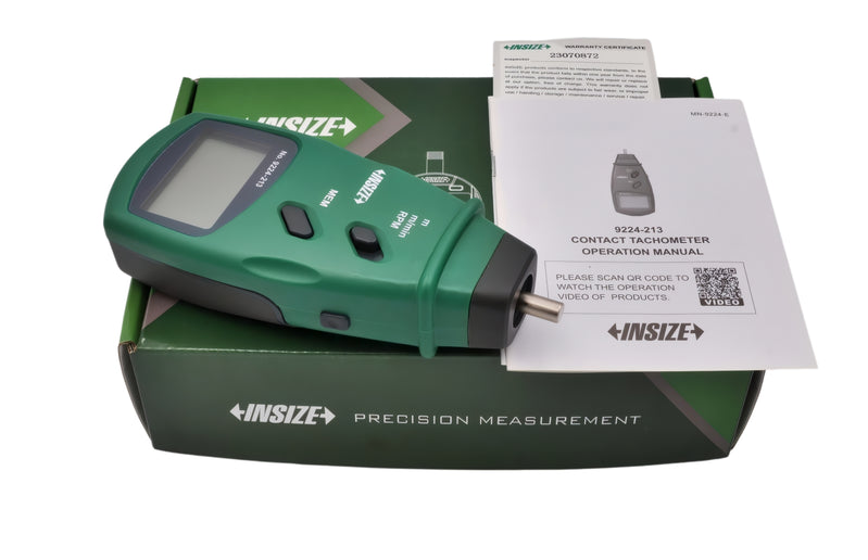 Insize Contact Tachometer Rotary Speed Line Speed Meter Series 9224-213