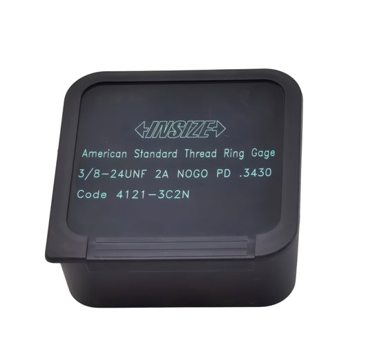 Insize American Standard Thread Ring Gauge 3/8-24 UNF Class 2A NOGO Series 4121-3C2N