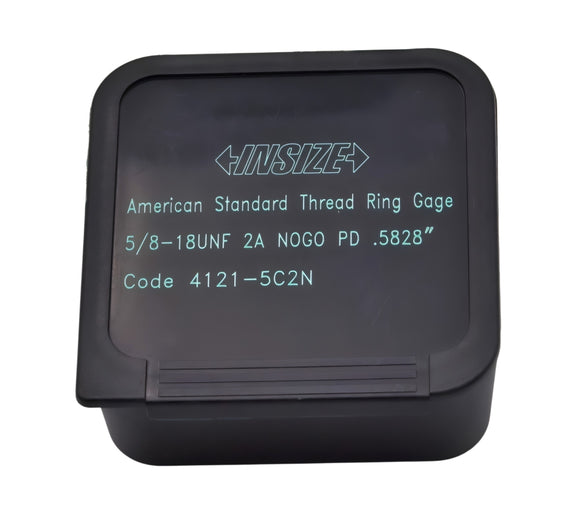 Insize American Standard Thread Ring Gauge 5/8-18 UNF Class 2A NOGO Series 4121-5C2N