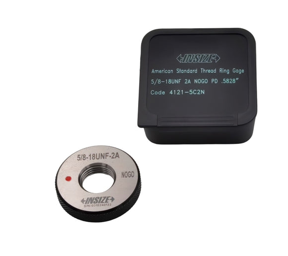 Insize American Standard Thread Ring Gauge 5/8-18 UNF Class 2A NOGO Series 4121-5C2N