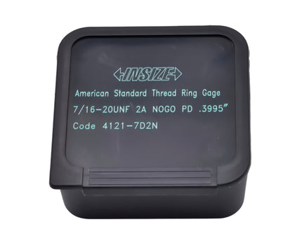 Insize American Standard Thread Ring Gauge 7/16-20 UNF Class 2A NOGO Series 4121-7D2N
