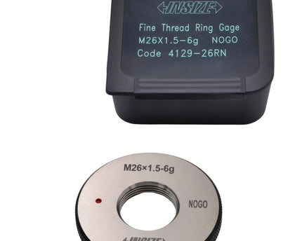 Insize Metric Fine Thread Ring Gauge NOGO M26 x 1.5 Class 6g Series 4129-26RN