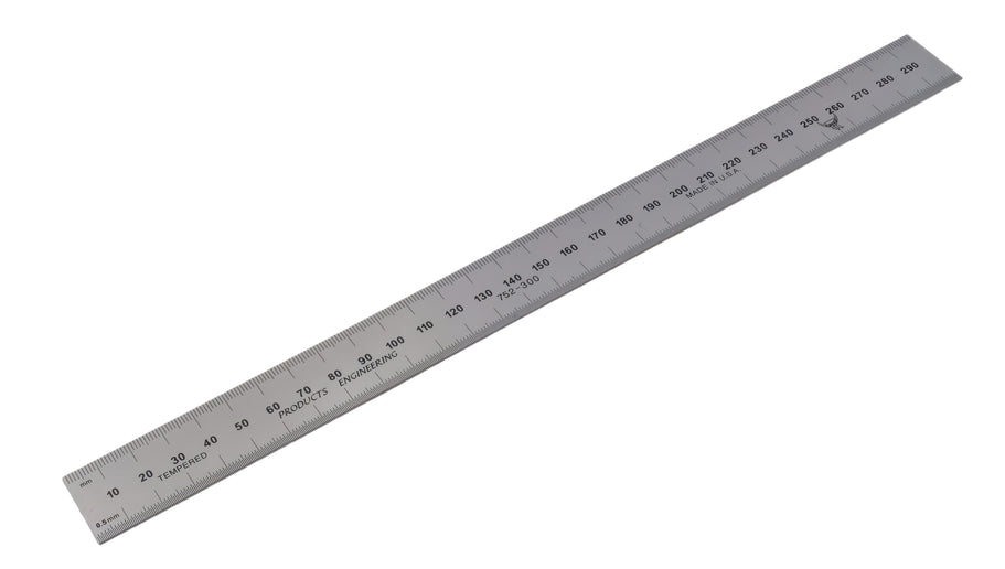 Insize Stainless Steel Ruler 300mm Metric Rule Series 7122-300