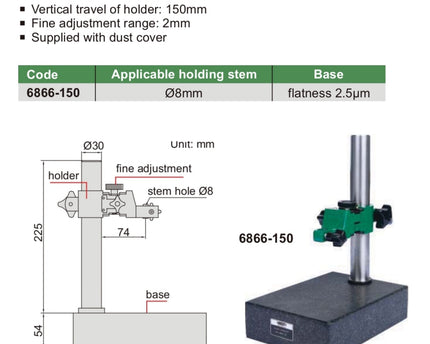 Insize Granite Comparator Stand Range Series 6866-150