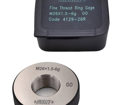 Insize Metric Fine Thread Ring Gauge GO M26 x 1.5 Class 6g Series 4129-26R