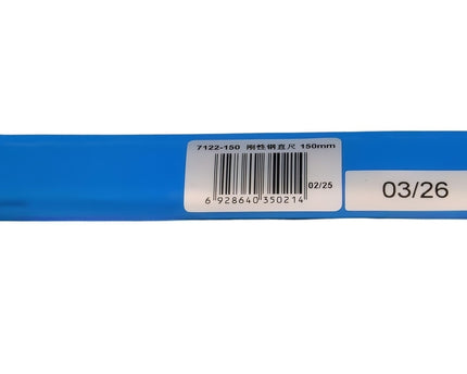 Insize Stainless Steel Ruler 150mm Metric Rule Series 7122-150