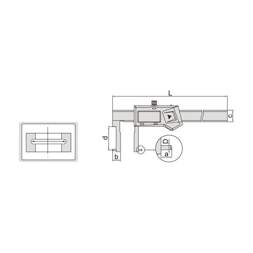 INSIZE Manufacturing Insize Digital Inside Point Caliper 25-200mm Range Series 1121-200A