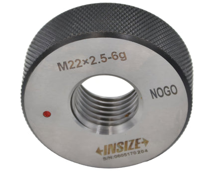 INSIZE Manufacturing Insize NOGO Thread Ring Gauge M22X2.5 Series 4120-22N