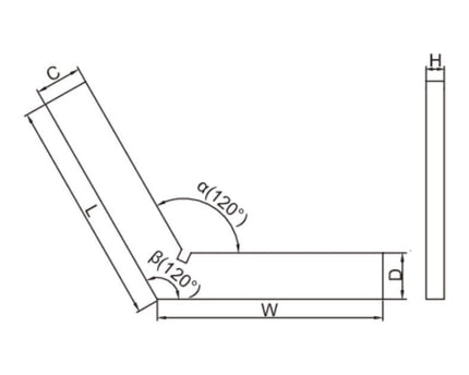 INSIZE Measuring Equipment Insize 120° Square Range 75x75mm Series 4706-175