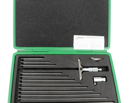 INSIZE Measuring Equipment Insize 12pc Metric Depth Micrometer 0-300mm Range Series 3241-300