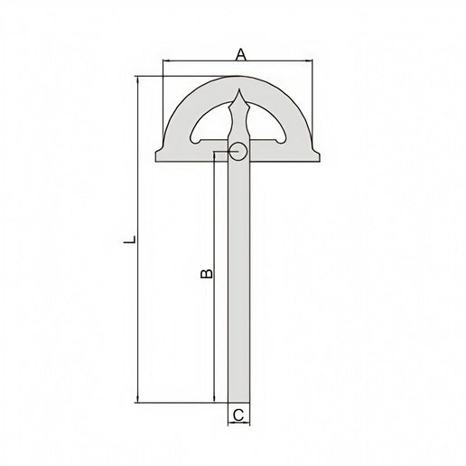 INSIZE Measuring Equipment Insize 180° Protractor 150x200mm Range Series 4799-1150