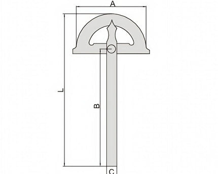 INSIZE Measuring Equipment Insize 180° Protractor 200x300mm Range Series 4799-1200