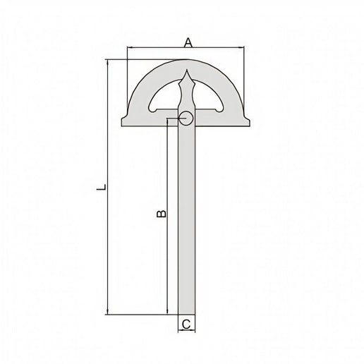 INSIZE Measuring Equipment Insize 180° Protractor 300x500mm Range Series 4799-1300