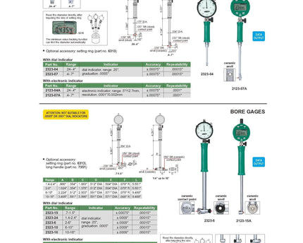 INSIZE MEASURING EQUIPMENT Insize 2"-6" Bore Gauge Series 2323-6