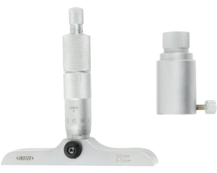 INSIZE Measuring Equipment Insize 2pc Metric Depth Micrometer 0-50mm Range Series 3241-50