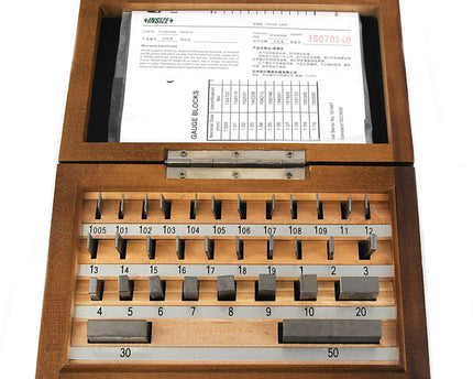 INSIZE Measuring Equipment Insize 32 Piece Steel Gauge Block Set Series 4100-232 Grade 2