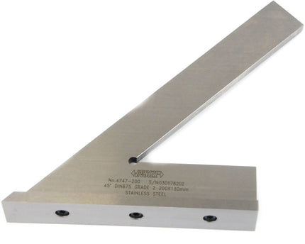 INSIZE Measuring Equipment Insize 45° Square 200x130mm Range Series 4747-200