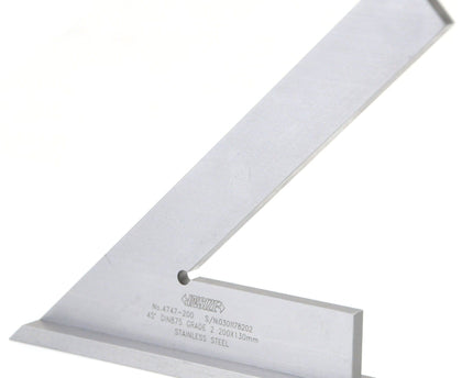 INSIZE Measuring Equipment Insize 45° Square 200x130mm Range Series 4747-200