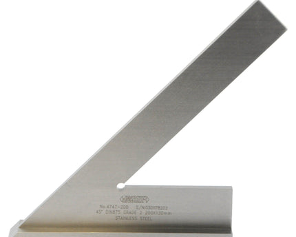 INSIZE Measuring Equipment Insize 45° Square 200x130mm Range Series 4747-200