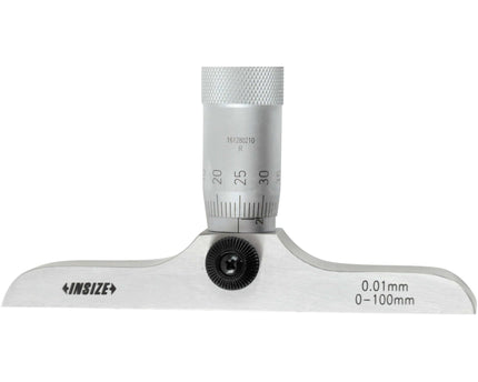 INSIZE Measuring Equipment Insize 4pc Metric Depth Micrometer 0-100mm Range Series 3241-100