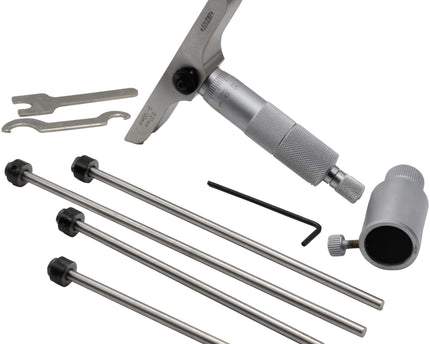 INSIZE Measuring Equipment Insize 4pc Metric Depth Micrometer 0-100mm Range Series 3241-100