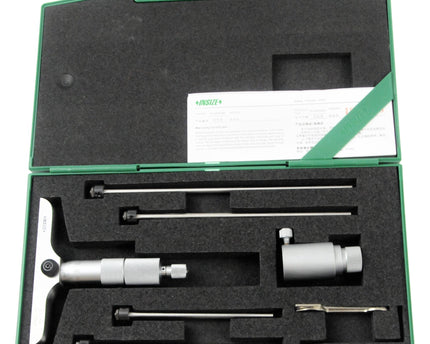INSIZE Measuring Equipment Insize 4pc Metric Depth Micrometer 0-100mm Range Series 3241-100