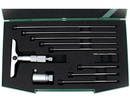 INSIZE Measuring Equipment Insize 8pc Imperial Depth Micrometer 0-8" Range Series 3241-8