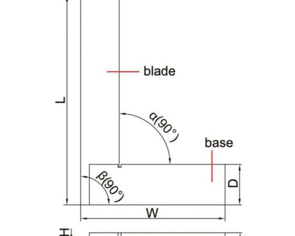 INSIZE Measuring Equipment Insize 90° Flat Edge Square 75x50mm Range Series 4792-75
