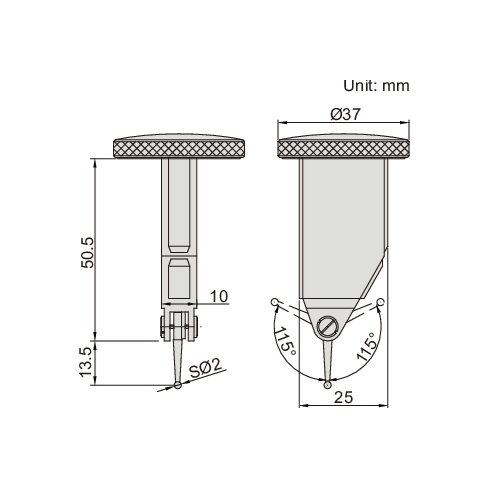 INSIZE Measuring Equipment Insize Back Plunger Type Dial Test Indicator Range Series 2398-08