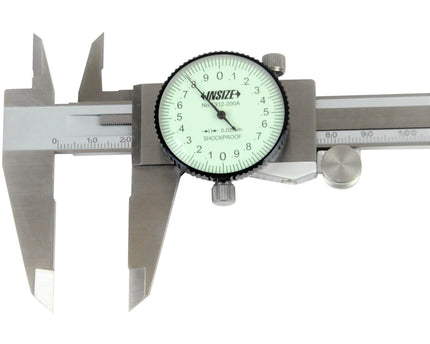 INSIZE Measuring Equipment Insize Dial Caliper 0-200mm Range Series 1312-200A