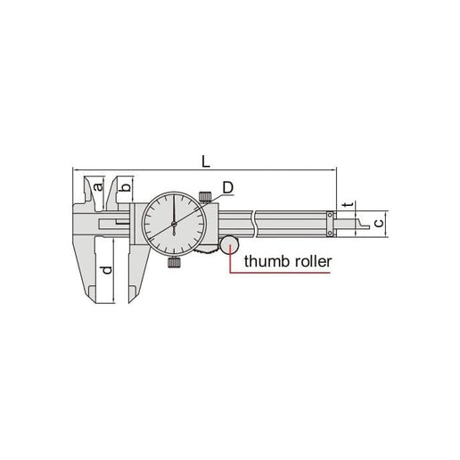 INSIZE Measuring Equipment Insize Dial Caliper 0-300mm Range Series 1312-300A