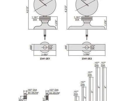 INSIZE Measuring Equipment Insize Dial Depth Gauge 0-12" x 0.001" Range Series 2341-2E2