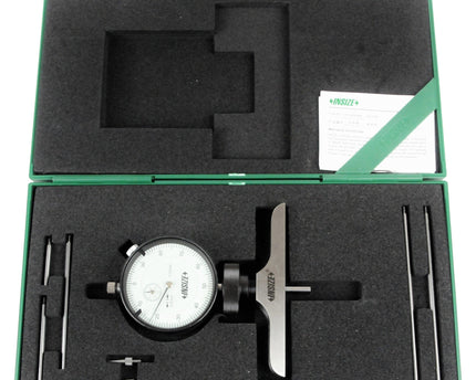 INSIZE Measuring Equipment Insize Dial Depth Gauge 0-300mm x 0.01mm Range Series 2342-202