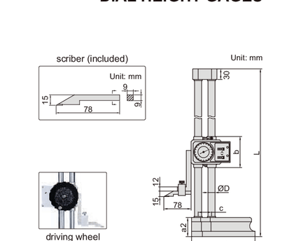 INSIZE Measuring Equipment Insize Dial Height Gauge 0-300mm Range Series 1351-300