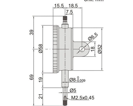 INSIZE Measuring Equipment Insize Dial Indicator 10mm Range Series 2892-10