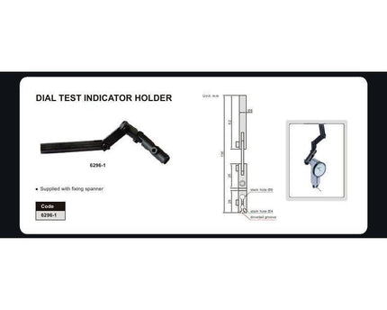 INSIZE Measuring Equipment Insize Dial Test Gauge Indicator Holder Round Stem Series 6296-1