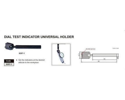 INSIZE Measuring Equipment Insize Dial Test Gauge Indicator Holder Round Stem Series 6297-1