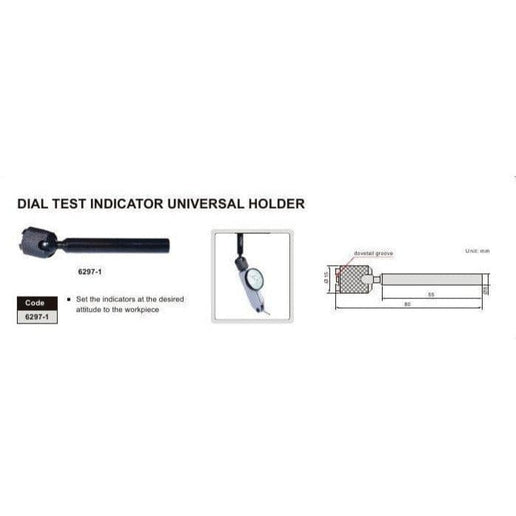 INSIZE Measuring Equipment Insize Dial Test Gauge Indicator Holder Round Stem Series 6297-1