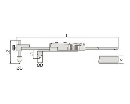 INSIZE Measuring Equipment Insize Digital Back-Jaw Caliper 10-200mm/0.4-8" Range Series 1177-200