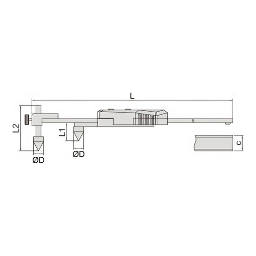 INSIZE Measuring Equipment Insize Digital Back-Jaw Caliper 10-300mm/0.4-12" Range Series 1177-300