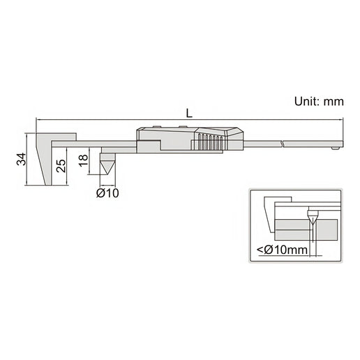 INSIZE MEASURING EQUIPMENT Insize Digital Back-Jaw Edge to Center Caliper Range Series 1524-300