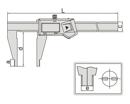 INSIZE Measuring Equipment Insize Digital Caliper 0-200mm/0-8" Range Series 1170-200