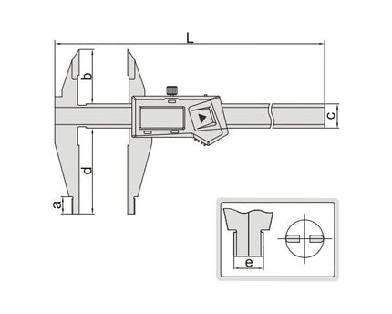INSIZE Measuring Equipment Insize Digital Caliper 0-200mm/0-8" Range Series 1171-200